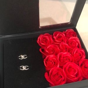 Designer earrings with Rose 🌹 Soap Box